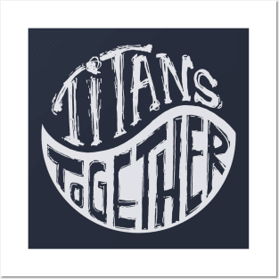 Titans Together yin yang Posters and Art